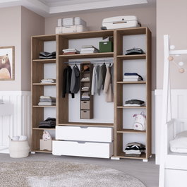 Hanah Home Nisan 1600-024 Nogal claro y blanco